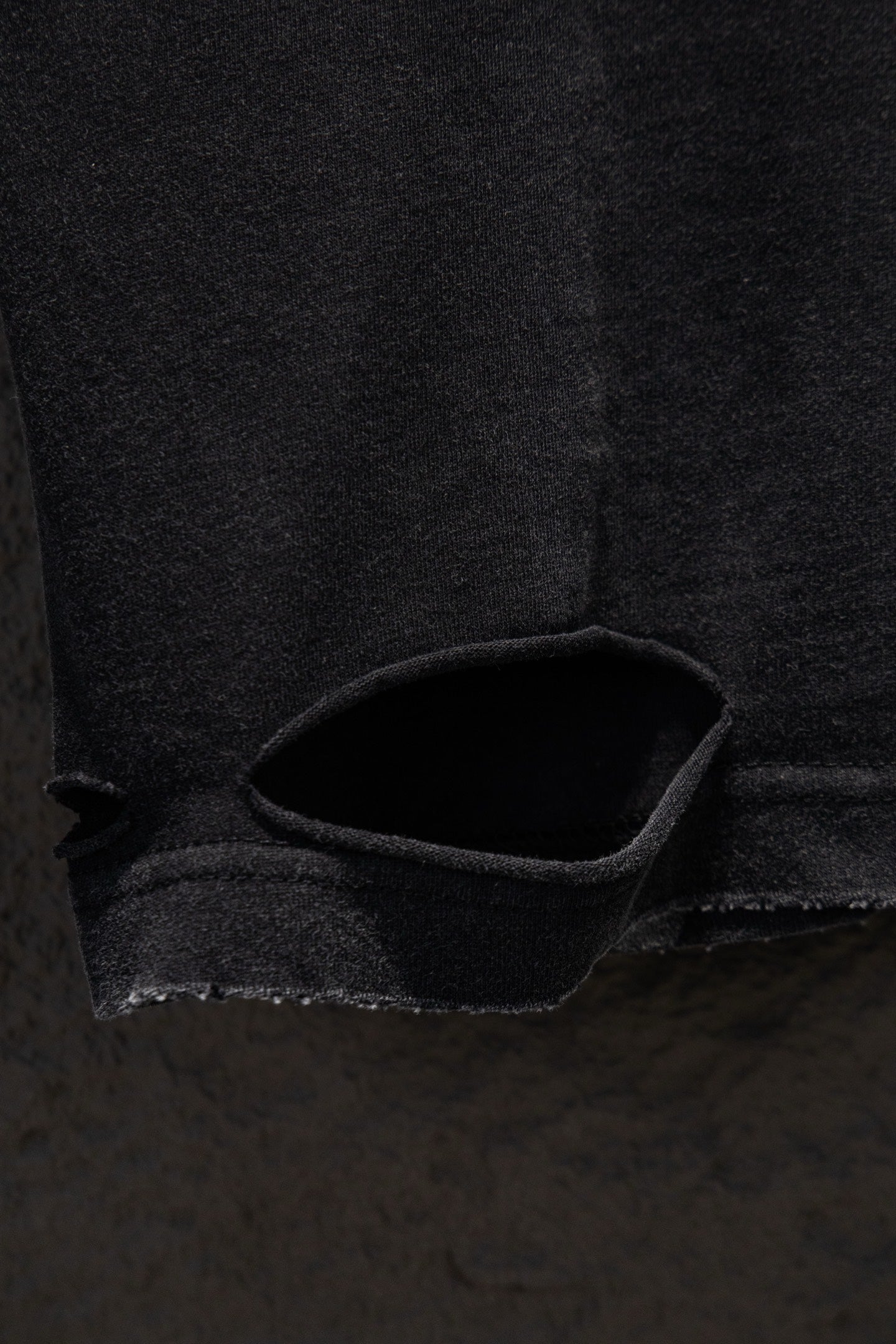 Balenciaga T-shirt lower pocket-like seam detail, black