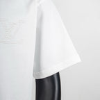 Louis Vuitton white T-shirt with studded emblem on front side