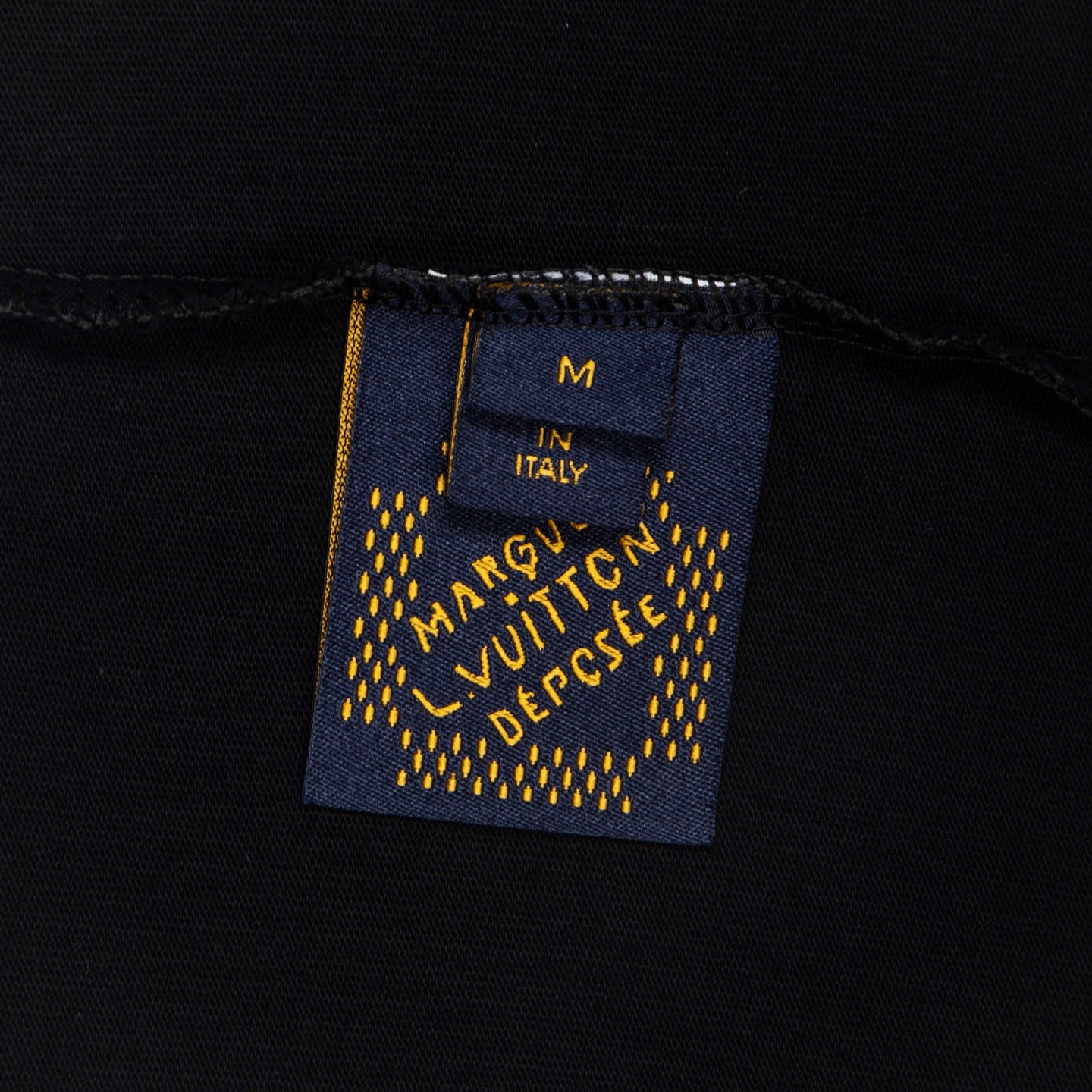 Louis Vuitton T-shirt size label on inner seam