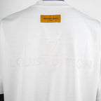 Louis Vuitton white T-shirt with studded back logo and brand label