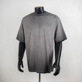 Louis Vuitton short-sleeve T-shirt, grey crewneck with small front chest patch