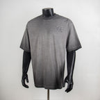 Louis Vuitton short-sleeve T-shirt, grey crewneck with small front chest patch