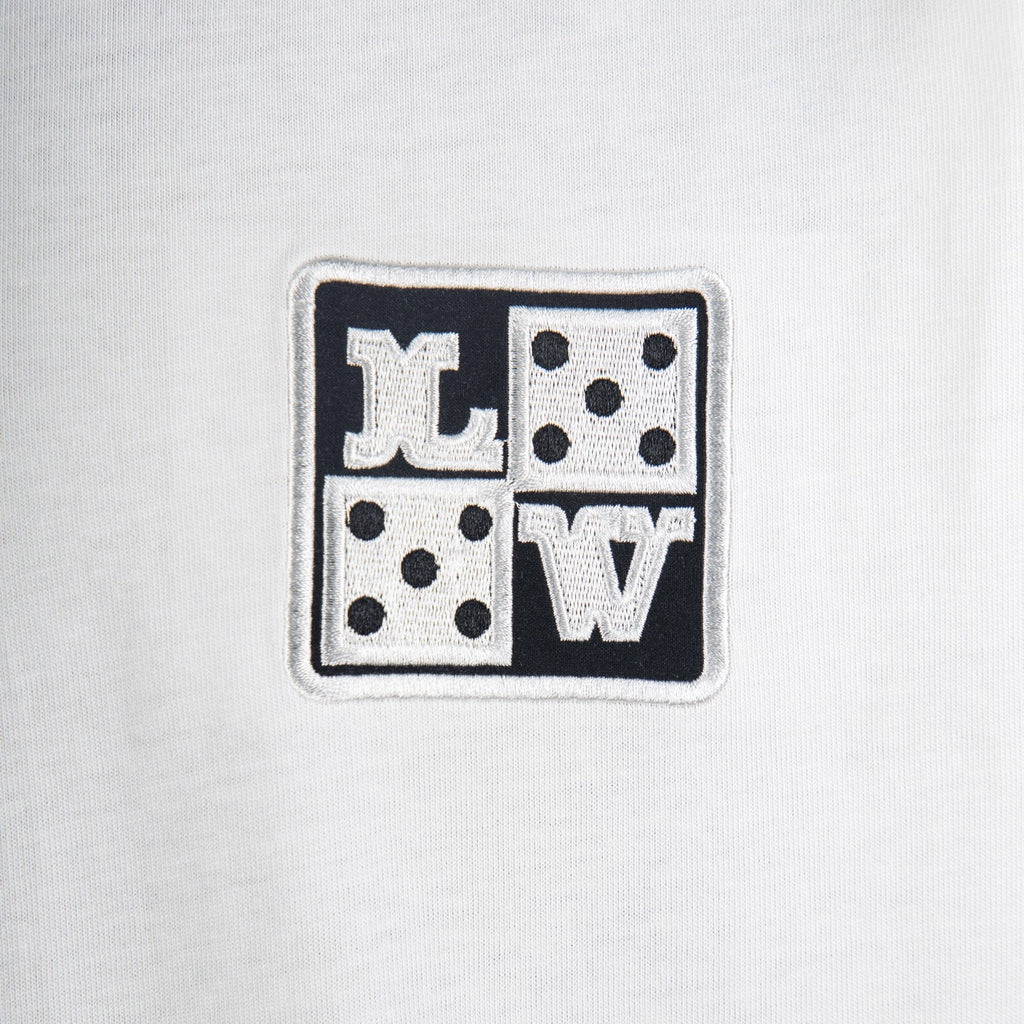 Front logo patch on white Louis Vuitton T-shirt