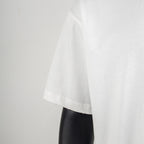 Louis Vuitton short-sleeve T-shirt shoulder and sleeve, white fabric with straight drape