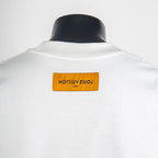 Louis Vuitton short-sleeve shirt back neck label on white crewneck collar
