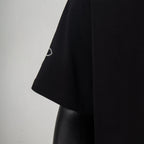 Louis Vuitton black short-sleeve T-shirt, side view with small sleeve logo