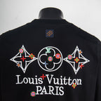 Louis Vuitton black T-shirt with large back graphic and Paris text