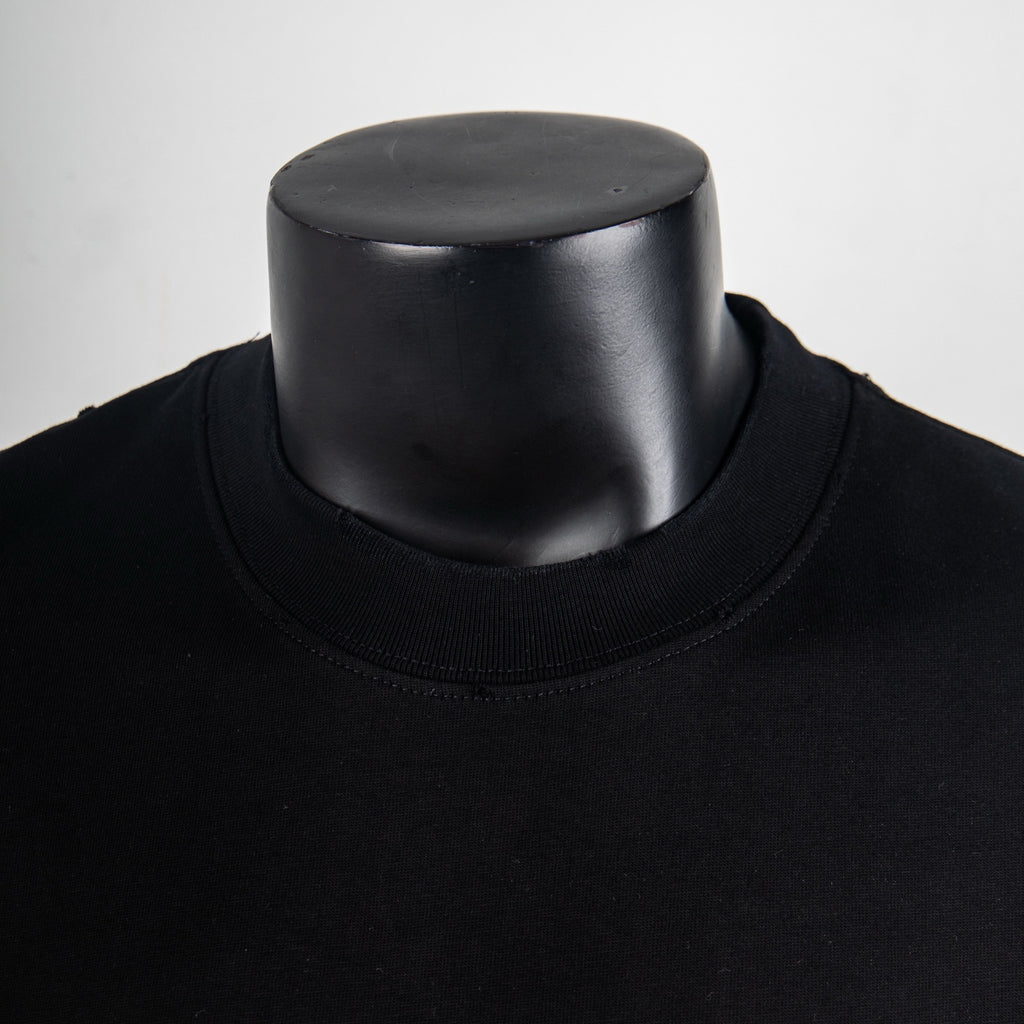Louis Vuitton black T-shirt with crew neck collar