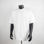 Louis Vuitton white short-sleeve T-shirt with crew neck, plain front.
