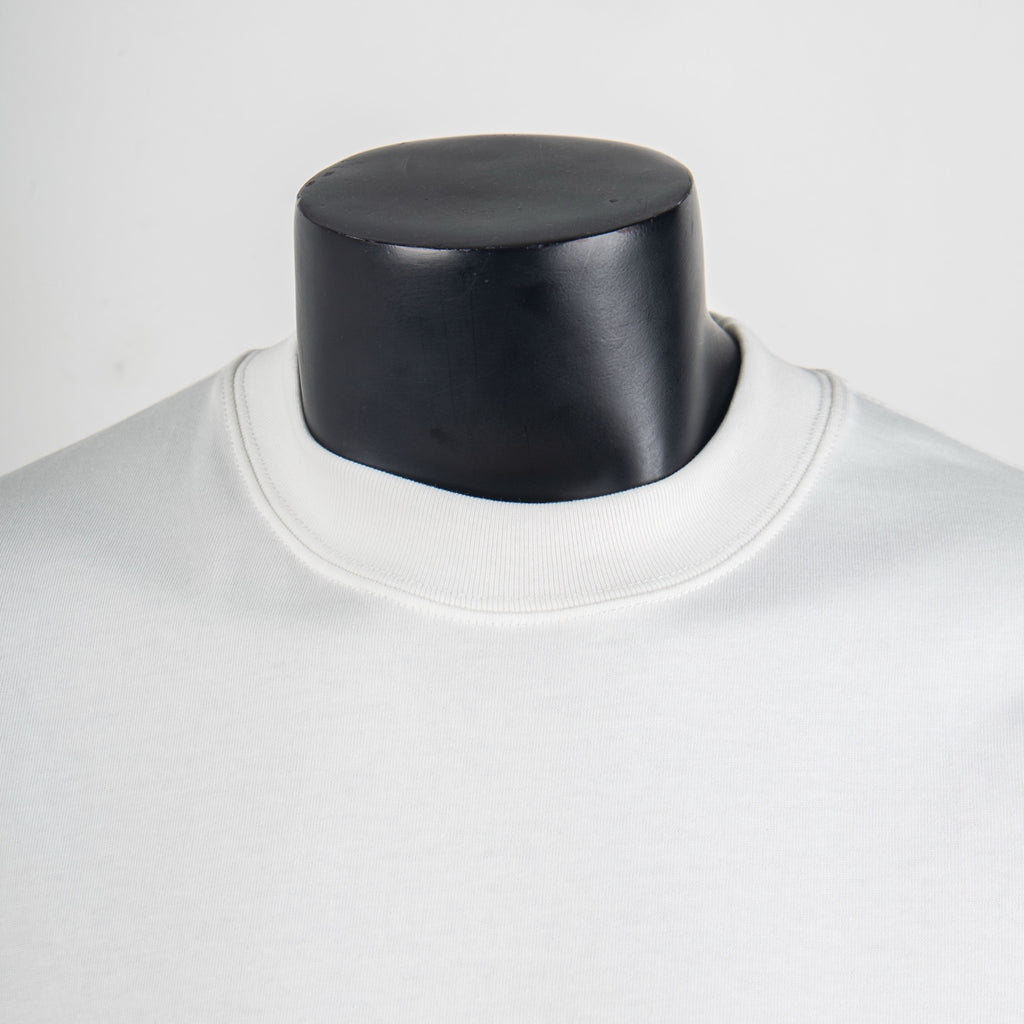 Louis Vuitton white T-shirt neckline close-up