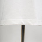 White T-shirt hem with stitched edge