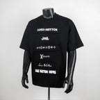 Black short-sleeve T-shirt with Louis Vuitton graphic lettering