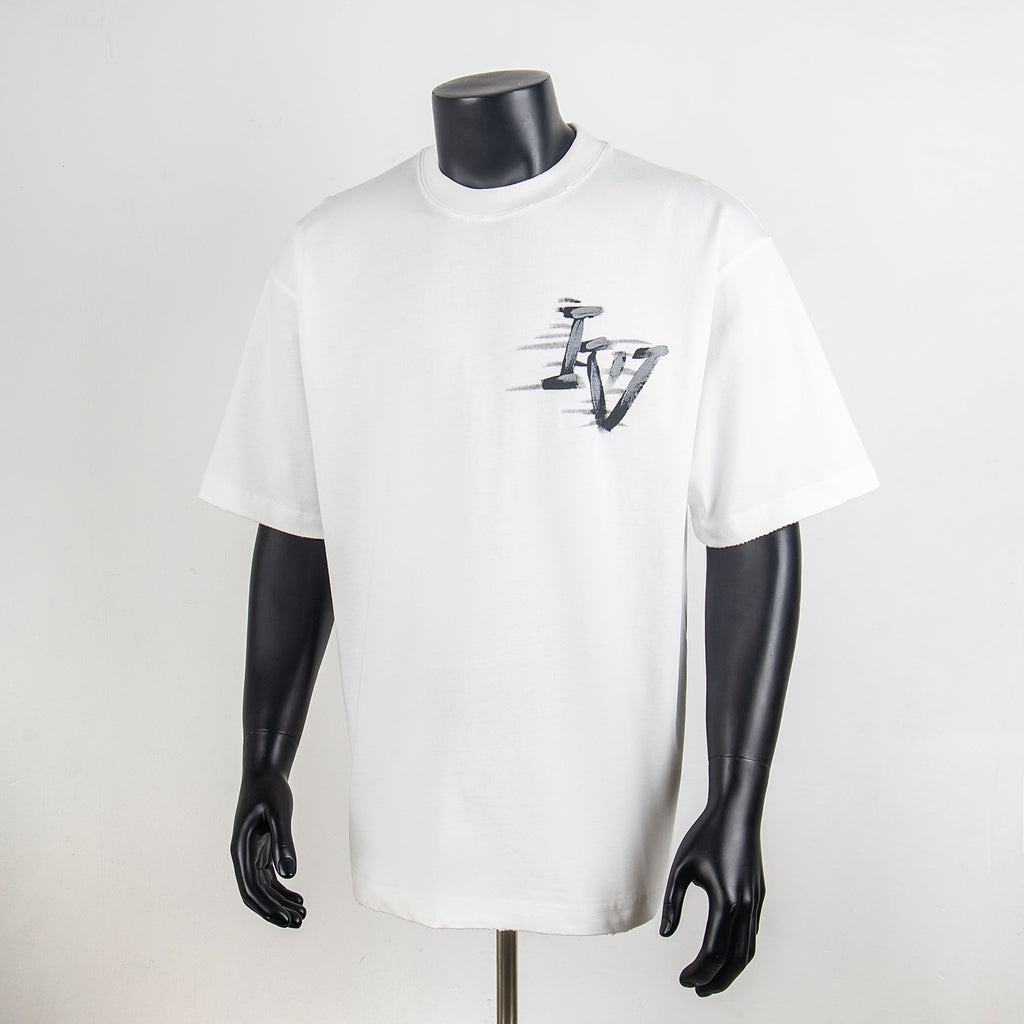 Louis Vuitton white graphic T-shirt with small chest logo print