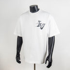 Louis Vuitton white graphic T-shirt with small chest logo print