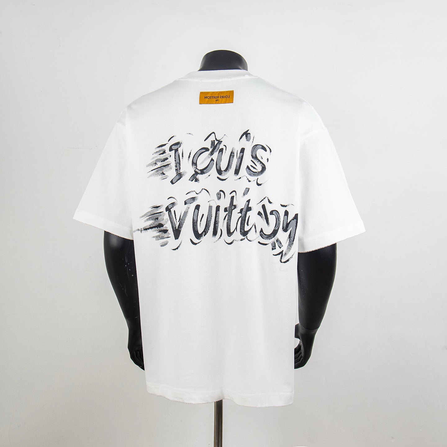 White T-shirt with large back graphic script logo