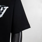 Louis Vuitton T-shirt, black short sleeve and curved side hem