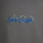 Louis Vuitton short-sleeve t-shirt chest logo graphic in blue on dark gray
