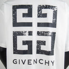 Givenchy white T-shirt back logo graphic with GIVENCHY lettering