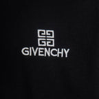 Black T-shirt with small GIVENCHY logo print at the chest