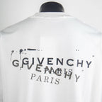 White T-shirt back graphic logo reading GIVENCHY PARIS