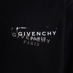 Black Givenchy crew-neck T-shirt chest logo close-up