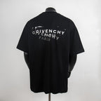 Black Givenchy crew-neck T-shirt with large back logo print