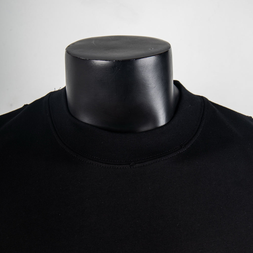 Black Givenchy crew-neck T-shirt collar close-up