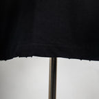 Givenchy black T-shirt hem with stitched edge detail