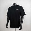 Givenchy black short-sleeve crewneck T-shirt with small chest logo patch.