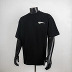 Givenchy black short-sleeve crewneck T-shirt with small chest logo patch.