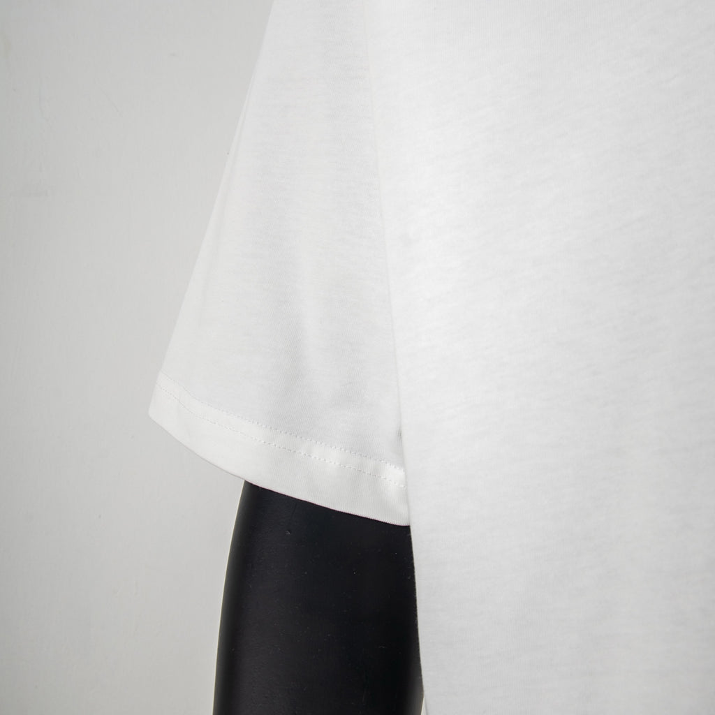 White Dior T-shirt short sleeve and side hem