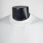 White Dior T-shirt neckline close-up