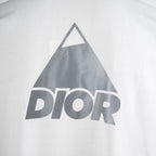 White Dior T-shirt with large triangular DIOR graphic