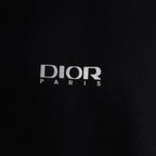 Black Dior T-shirt chest logo text