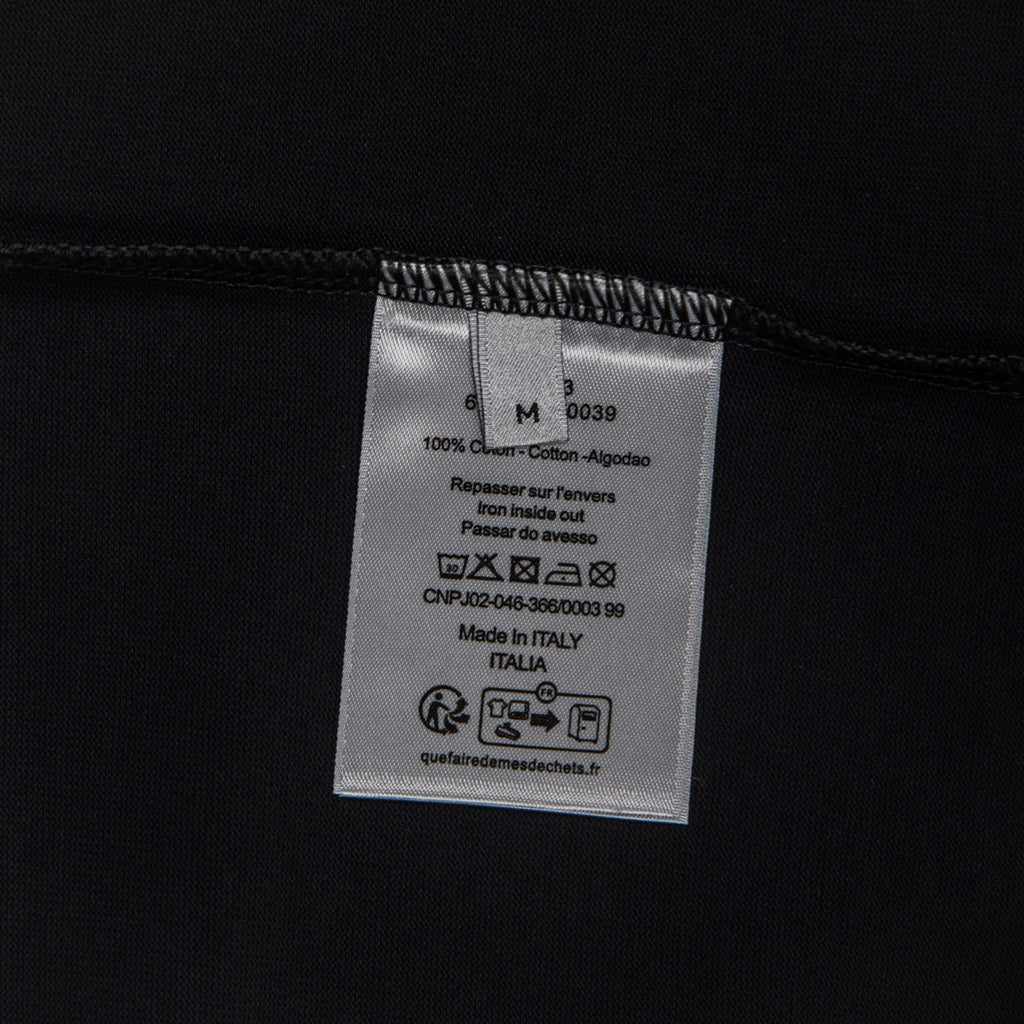 Dior T-shirt size and care label on inside seam