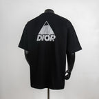 Black Dior T-shirt with large back DIOR logo and triangle emblem