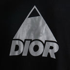 Black T-shirt with DIOR logo and triangle graphic