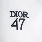 White T-shirt with "DIOR 47" graphic on the chest