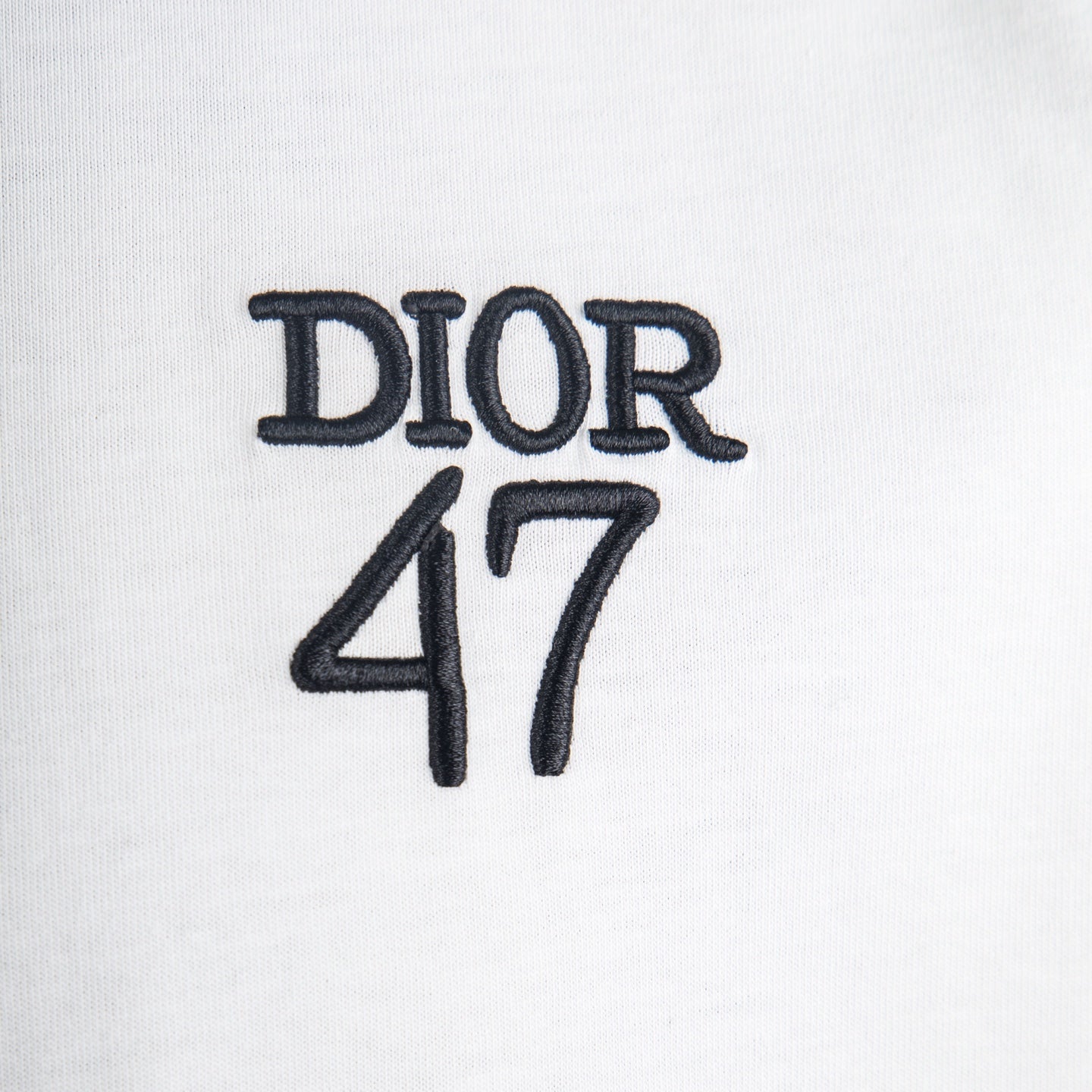 White T-shirt with "DIOR 47" graphic on the chest