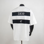White short-sleeve T-shirt with DIOR and 47 logo on back