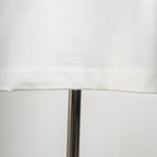 White T-shirt stitched hem edge