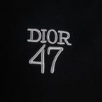Black T-shirt with DIOR 47 chest text