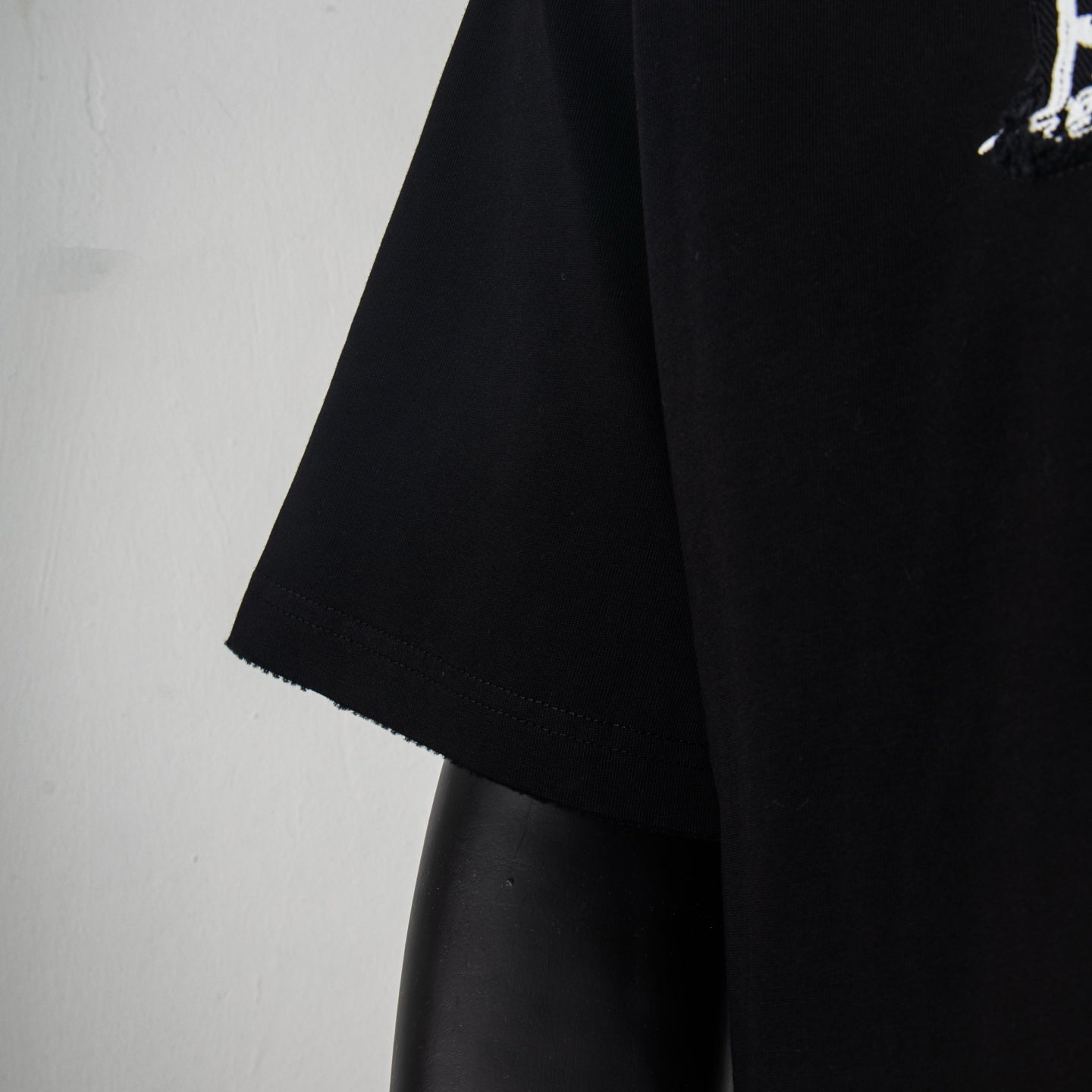 Dior short-sleeve T-shirt, black, short sleeve and side hem