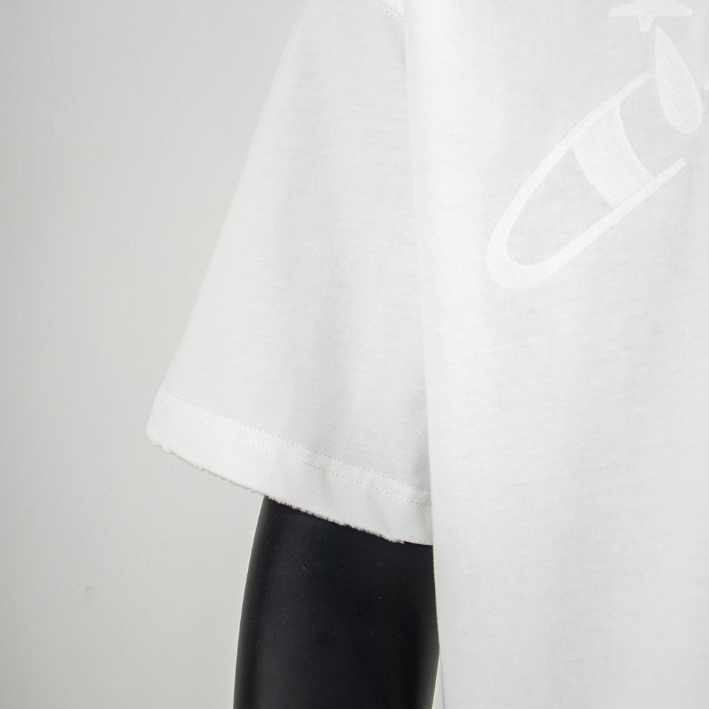White Dior short-sleeve T-shirt side hem