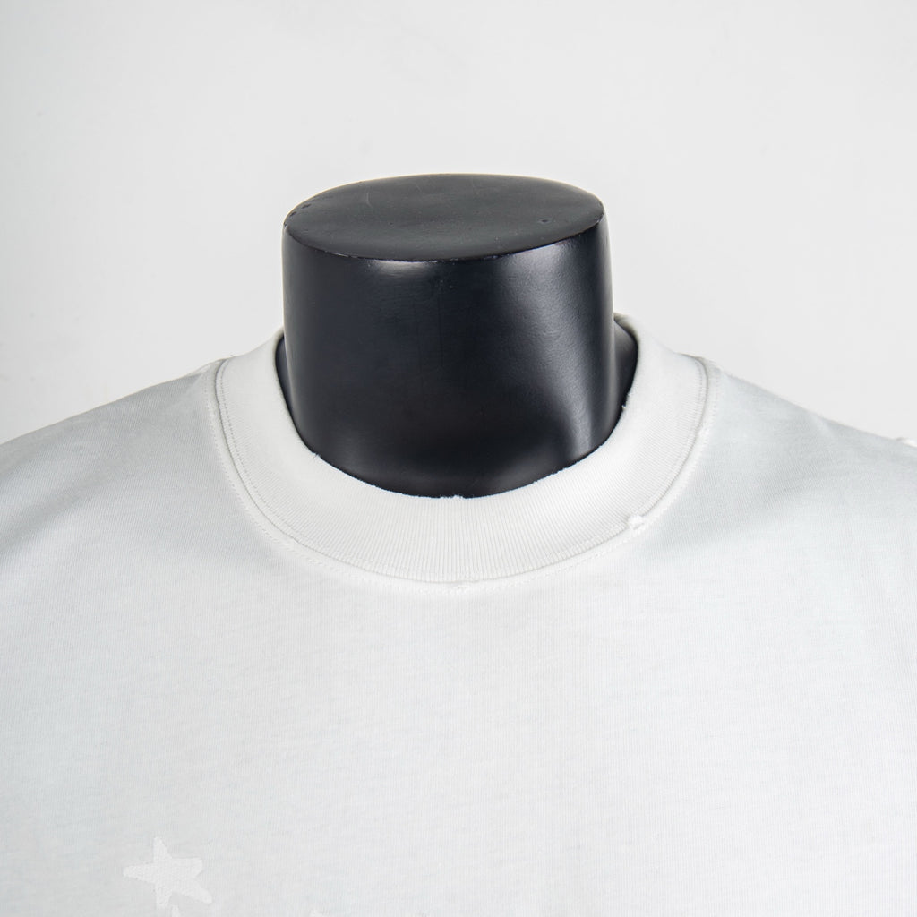 Dior white crew-neck T-shirt close-up of neckline