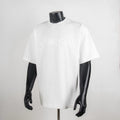 White Dior short-sleeve T-shirt with subtle floral front graphic