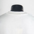 White Dior short-sleeve T-shirt back close-up with ribbed collar