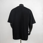 Black short-sleeve T-shirt, plain back