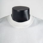 White Dior crewneck T-shirt collar detail