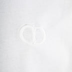 White T-shirt embroidered Dior monogram on chest